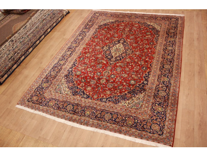 Persian carpet Kashan pure wool 395x295 cm Red