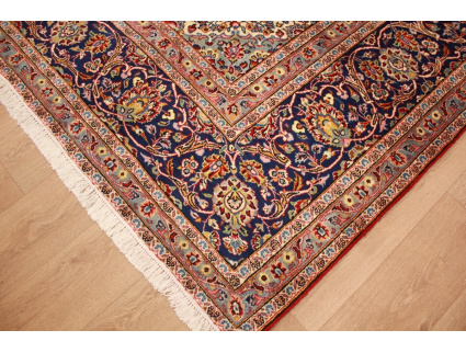 Persian carpet Kashan pure wool 395x295 cm Red