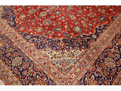 Persian carpet Kashan pure wool 395x295 cm Red