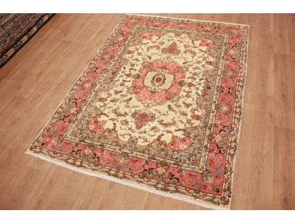 Persian carpet Tabriz with silk 270x195 cm Beige