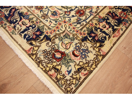 Persian carpet Ghom virgin wool with silk 195x148 cm Beige