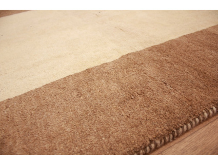 Nomadic Persian carpet Gabbeh wool 207x152 cm Beige