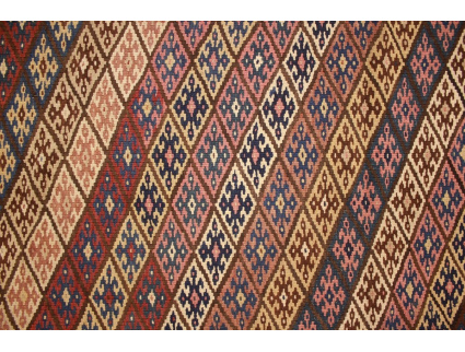 Orientteppich Kelim wollteppich 407x112 cm Kilim