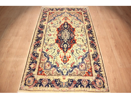 Persian carpet Tehran with silk 210x118 cm Beige