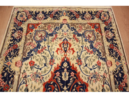 Persian carpet Tehran with silk 210x118 cm Beige