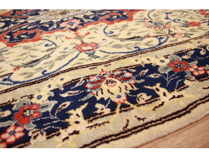 Persian carpet Tehran with silk 210x118 cm Beige