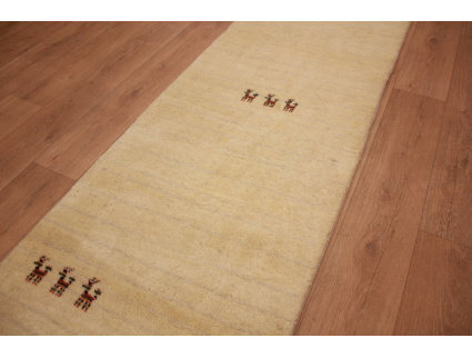 Nomadic Persian carpet Gabbeh wool 301x76 cm Runner