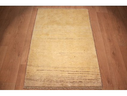 Nomadic Persian carpet Gabbeh wool 116x78 cm Beige