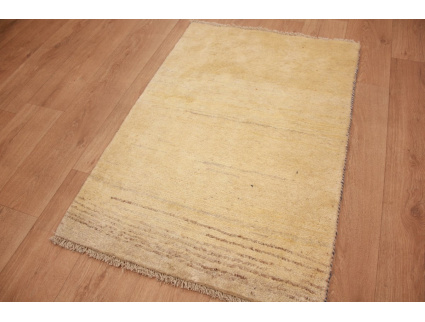 Nomadic Persian carpet Gabbeh wool 116x78 cm Beige