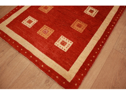 Loribaft Nomadenteppich moderner Perserteppich Rot 126x80 cm