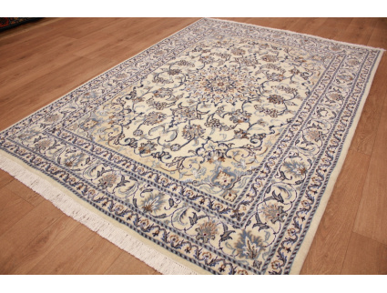 Orientteppich Nain  Perser Teppich 210x145 cm Beige