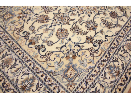 Orientteppich Nain  Perser Teppich 210x145 cm Beige