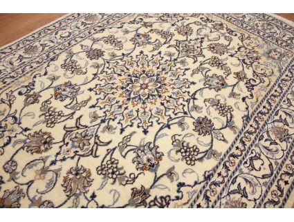 Orientteppich Nain  Perser Teppich 210x145 cm Beige