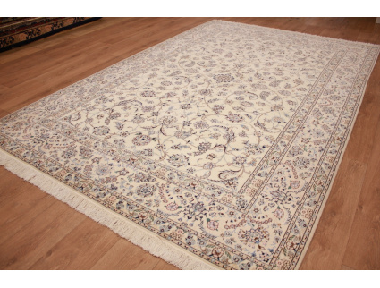 Persian carpet  Nain 6la with Silk 308x205 cm Beige