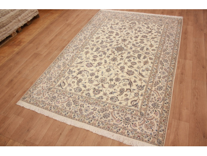 Perserteppich  Nain 6la  mit Seide 308x205 cm Beige