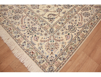 Persian carpet  Nain 6la with Silk 308x205 cm Beige