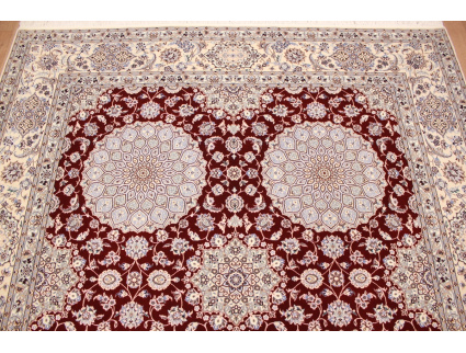 Persian carpet Nain 6La with Silk 315x210 cm Red