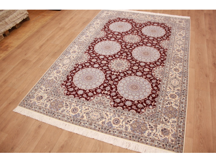 Persian carpet Nain 6La with Silk 315x210 cm Red