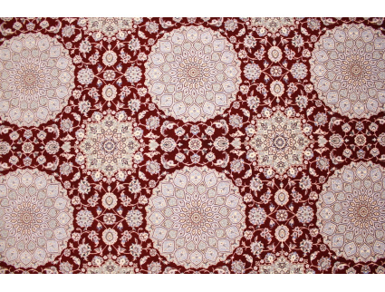 Persian carpet Nain 6La with Silk 315x210 cm Red