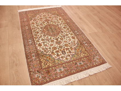 Oriental carpet Kashmir Silk 159x94 cm Beige