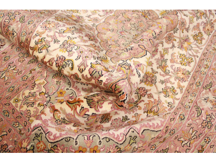 Oriental carpet Kashmir Silk 159x94 cm Beige