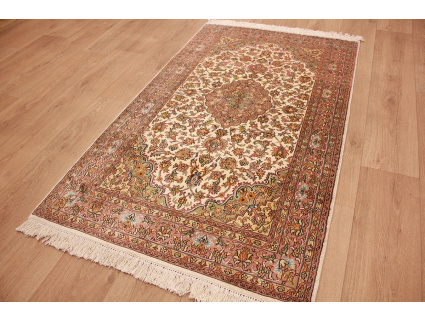 Oriental carpet Kashmir Silk 159x94 cm Beige