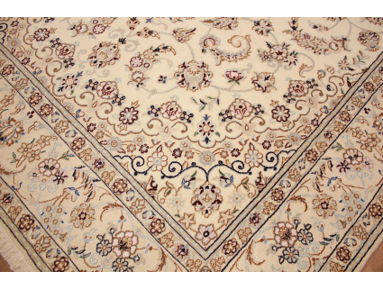 Persian carpet Nain 9la with Silk 308x202 cm Beige