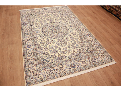 Persian carpet "Nain" 9la with Silk 238x155 cm Beige