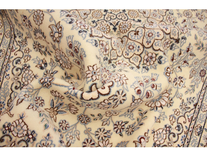 Persian carpet "Nain" 9la with Silk 238x155 cm Beige