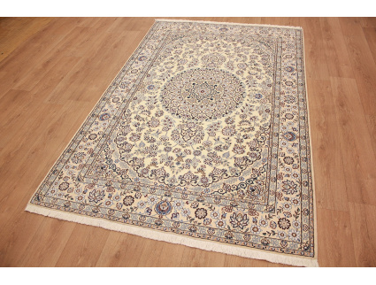 Persian carpet "Nain" 9la with Silk 238x155 cm Beige