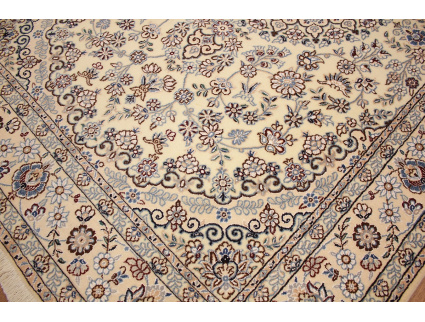 Persian carpet "Nain" 9la with Silk 238x155 cm Beige