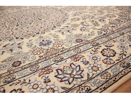 Persian carpet "Nain" 9la with Silk 238x155 cm Beige