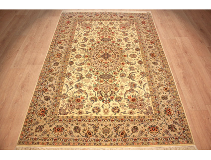 Perserteppich Isfahan mit Seide 238x158 cm Beige