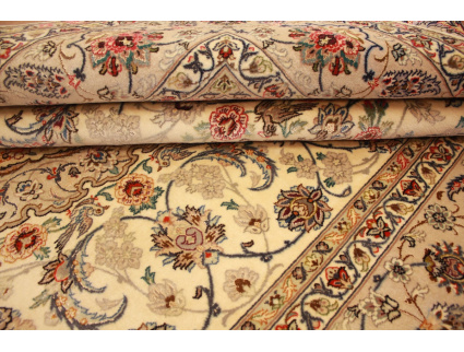 Perserteppich Isfahan mit Seide 238x158 cm Beige