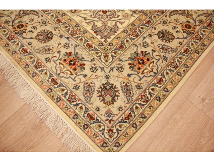 Perserteppich Isfahan mit Seide 238x158 cm Beige