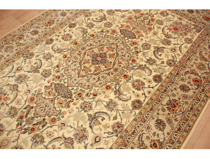 Perserteppich Isfahan mit Seide 238x158 cm Beige