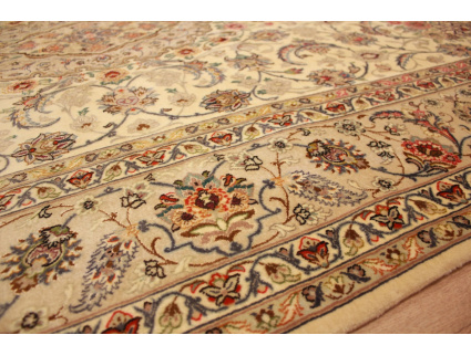 Perserteppich Isfahan mit Seide 238x158 cm Beige