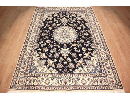 Perserteppich "Nain"  mit Seide 245x170 cm Blau