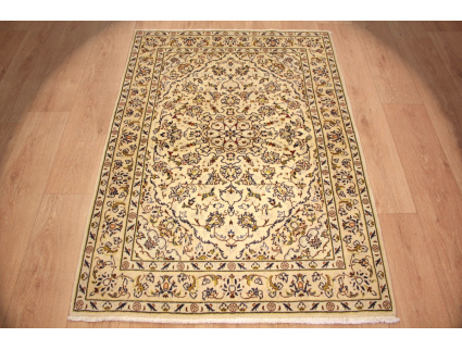 Persian carpet "Kashan" virgin wool 148x104 cm Beige