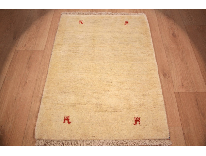 Perser Teppich Gabbeh reiner wollteppich 148x109 cm Beige