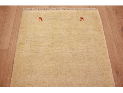 Perser Teppich Gabbeh reiner wollteppich 148x109 cm Beige