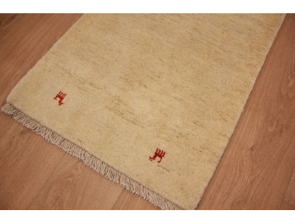 Persian carpet Gabbeh  wool carpet 148x109 cm Beige