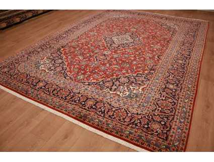 Persian carpet Kashan virgin wool 345x248 Red