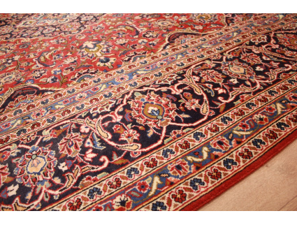 Persian carpet Kashan virgin wool 345x248 Red