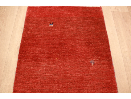 Persian carpet Gabbeh  wool carpet 192x79 cm Red