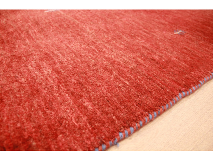 Persian carpet Gabbeh  wool carpet 192x79 cm Red