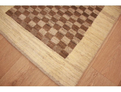 Nomadic Persian carpet Gabbeh wool 120x86 cm Beige