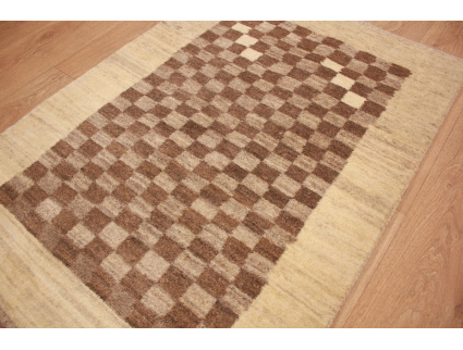 Nomadic Persian carpet Gabbeh wool 120x86 cm Beige