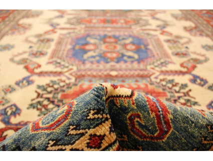 Oriental carpet Kazak virgin wool 228x185 cm Beige