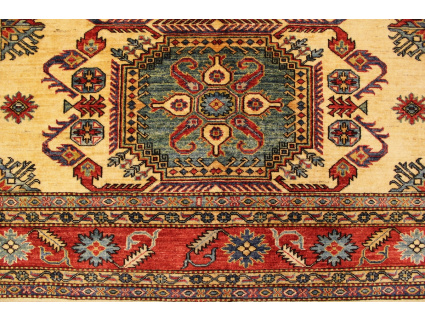 "Kazak" Teppich Orientteppich 228x185 cm Beige